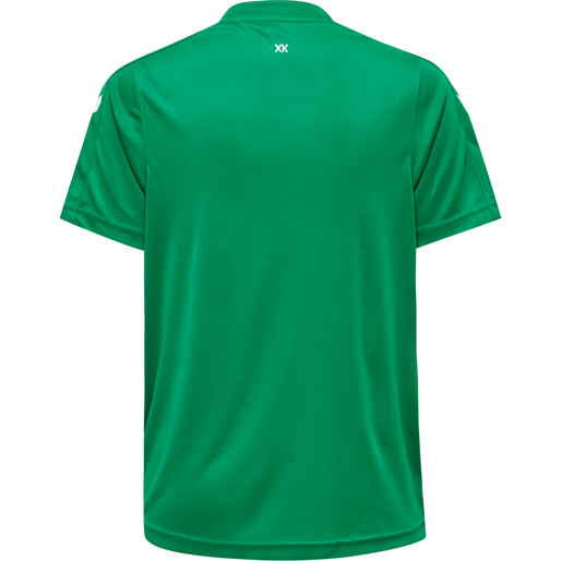 hmlCORE XK STRIPED JERSEY S/S KIDS, JELLY BEAN/WHITE, packshot