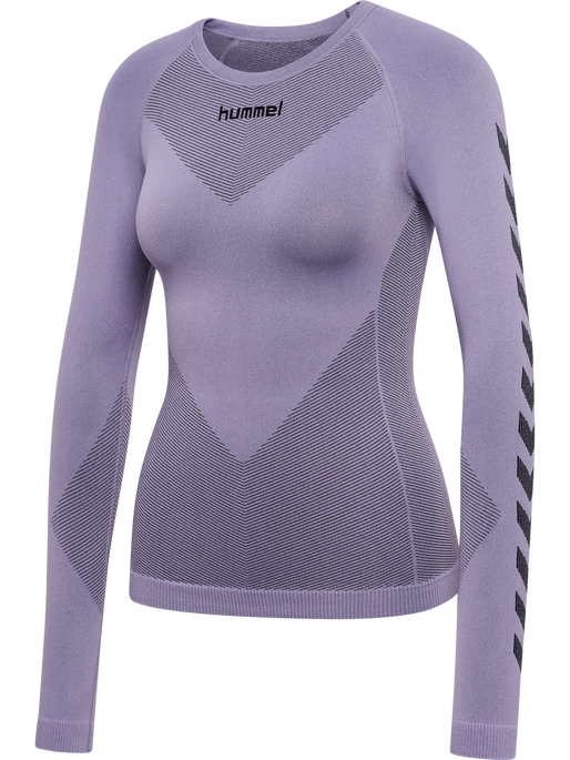 HUMMEL FIRST SEAMLESS JERSEY L/S W, LAVENDER MELANGE, packshot