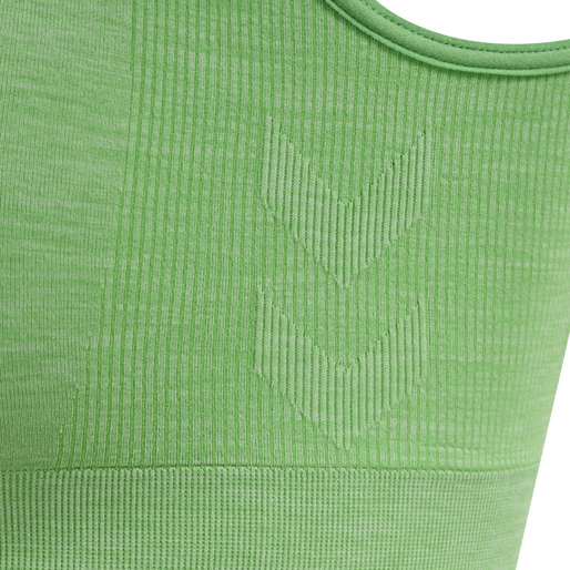 hmlMT UNA SEAMLESS SPORTS TOP, SUMMER GREEN MELANGE, packshot