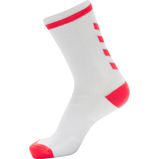 ELITE INDOOR SOCK LOW, WHITE/DIVA PINK, packshot