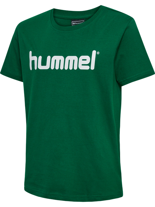 HUMMEL GO KIDS COTTON LOGO T-SHIRT S/S, EVERGREEN, packshot