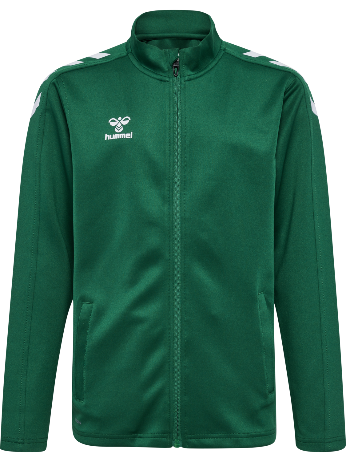 hmlCORE XK POLY ZIP SWEAT KIDS, EVERGREEN, packshot