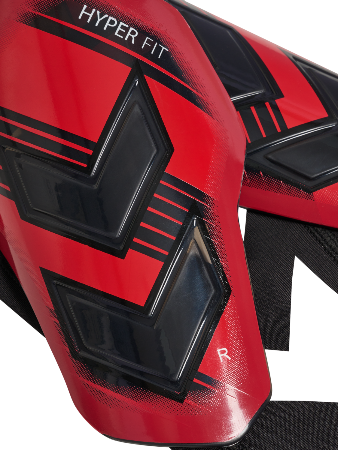 hmlSHIN GUARDS HYPER FIT, POPPY RED/TRANSPARENT, packshot
