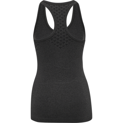 hmlCI SEAMLESS TOP, BLACK MELANGE, packshot