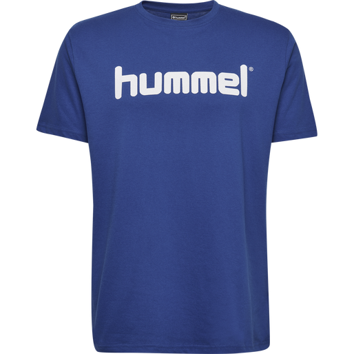 HUMMEL GO COTTON LOGO T-SHIRT S/S, TRUE BLUE, packshot
