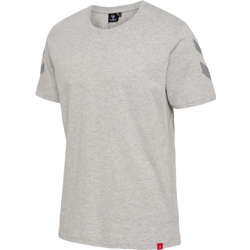 hmlLEGACY CHEVRON T-SHIRT, GREY MELANGE hmlLEGACY CHEVRON T-SHIRT, GREY MELANGE, packshot