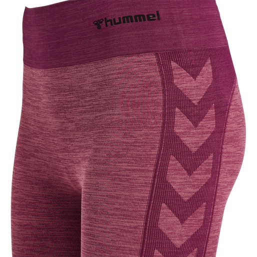 hmlCLEA SEAMLESS MID WAIST TIGHTS, GRAPE WINE/CRUSHED BERRY MEL hmlCLEA SEAMLESS MID WAIST TIGHTS, GRAPE WINE/CRUSHED BERRY MEL, packshot