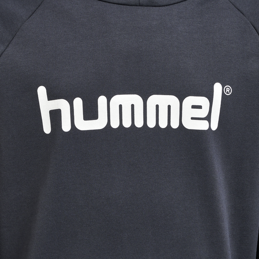 HUMMEL GO KIDS COTTON LOGO HOODIE, INDIA INK, packshot