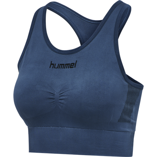 HUMMEL FIRST SEAMLESS BRA WOMAN, DARK DENIM, packshot