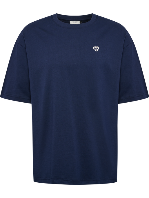 hmlLOOSE T-SHIRT BEE S/S, DRESS BLUES, packshot