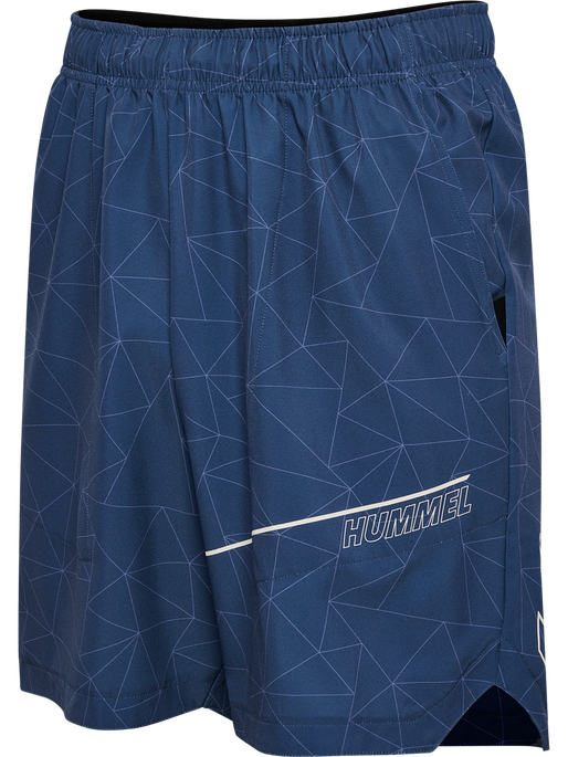 hmlCOURT AOP POCKET SHORTS, INSIGNIA BLUE hmlCOURT AOP POCKET SHORTS, INSIGNIA BLUE, packshot