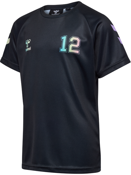 hmlSHIMMER T-SHIRT S/S, BLACK, packshot