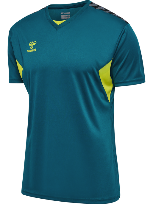 hmlAUTHENTIC PL JERSEY S/S, BLUE CORAL/SULPHUR SPRING, packshot