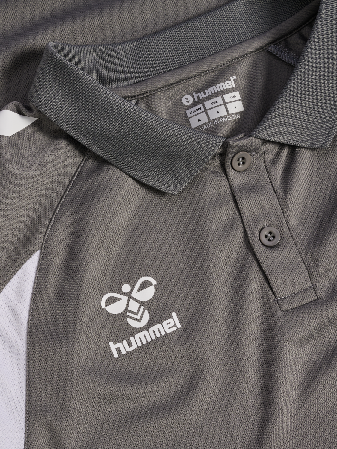 hmlCORE 2.0 POLO, STEEL GRAY/WHITE, packshot