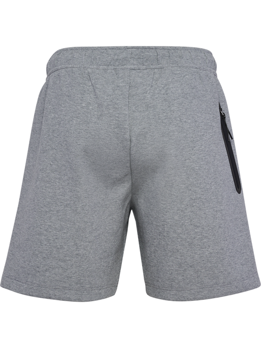 hmlTECH FLEECE SHORTS, GREY MELANGE, packshot