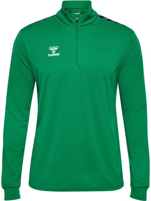 hmlAUTHENTIC HALF ZIP SWEAT, JELLY BEAN, packshot