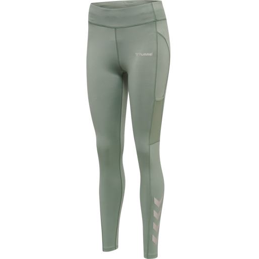 hmlMT CHIPO MID WAIST TIGHTS, LILY PAD, packshot
