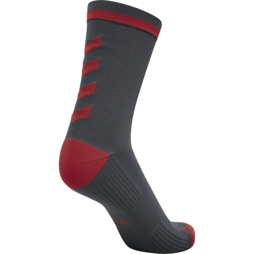 ELITE INDOOR SOCK LOW PA, EBONY/FLAME SCARLET, packshot