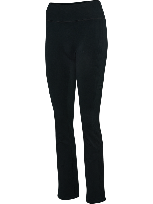 hmlHIIT SEAMLESS FLARE TIGHTS, BLACK, packshot