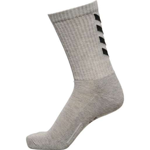 FUNDAMENTAL 3-PACK SOCK, GREY MELANGE, packshot