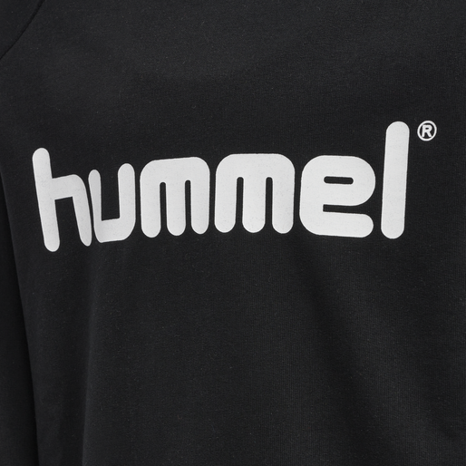 HUMMEL GO KIDS COTTON LOGO HOODIE, BLACK, packshot