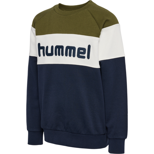 hmlCLAES SWEATSHIRT, !DARK OLIVE/BLACK IRIS, packshot