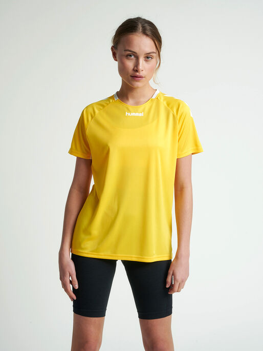 CORE TEAM JERSEY WOMAN S/S, SPORTS YELLOW, model