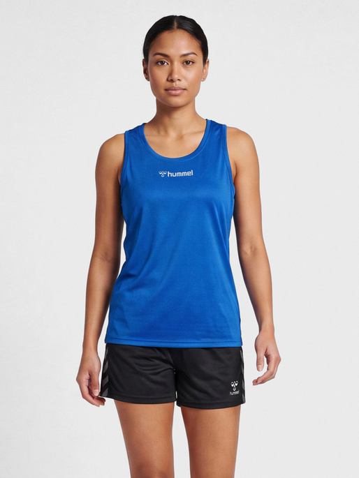 hmlRUN SINGLET S/L WOMAN, TRUE BLUE, model