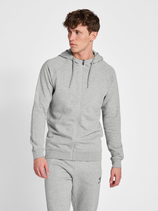 men's gray zip hoodie