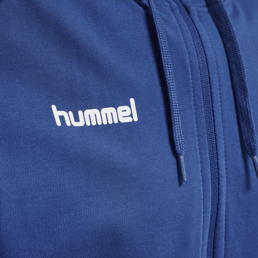 HUMMEL GO COTTON ZIP HOODIE, TRUE BLUE, packshot