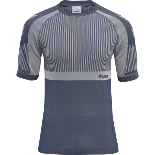 hmlMT UNIT SEAMLESS T-SHIRT, INSIGNIA BLUE/CHATEAU GRAY, packshot