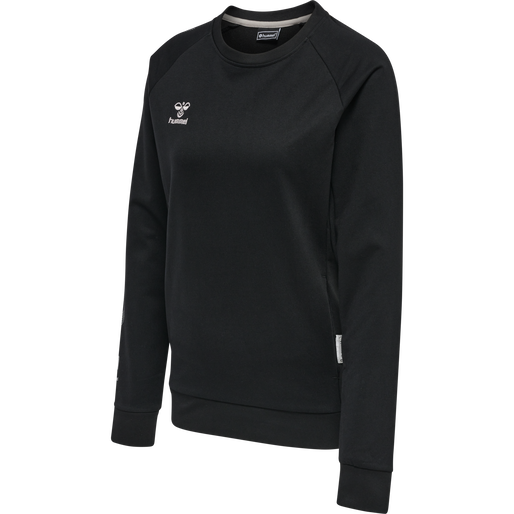 hmlMOVE GRID COTTON SWEATSHIRT WOMA, BLACK, packshot