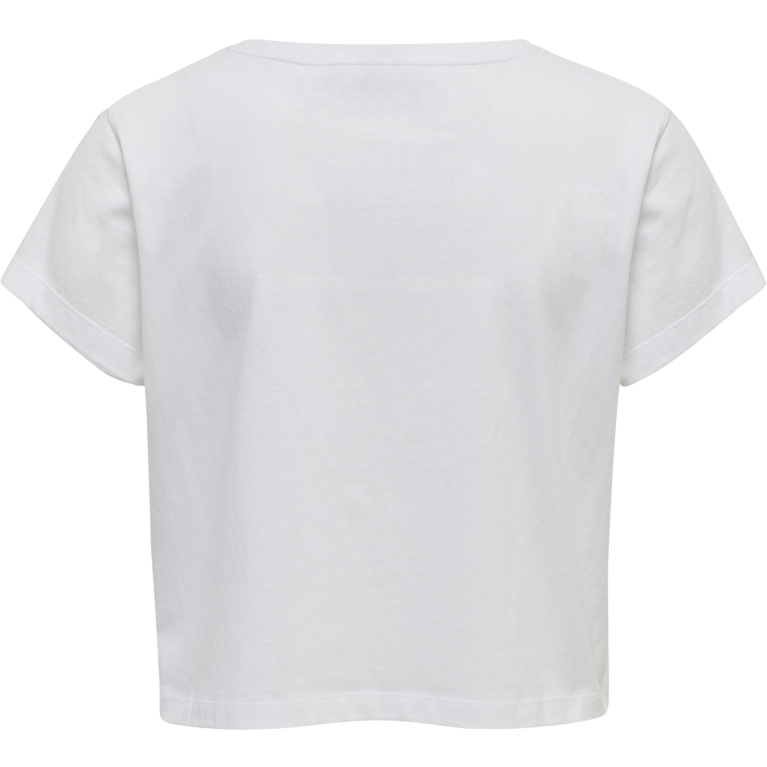 ladies white cropped t shirt