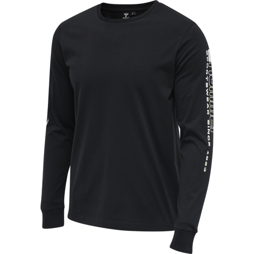 hmlLGC CRAIG T-SHIRT L/S, BLACK, packshot