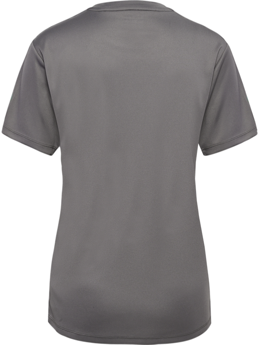 hmlESSENTIAL JERSEY S/S WOMAN, STEEL GRAY, packshot