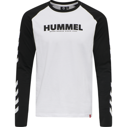 hmlLEGACY BLOCKED T-SHIRT L/S, WHITE hmlLEGACY BLOCKED T-SHIRT L/S, WHITE, packshot