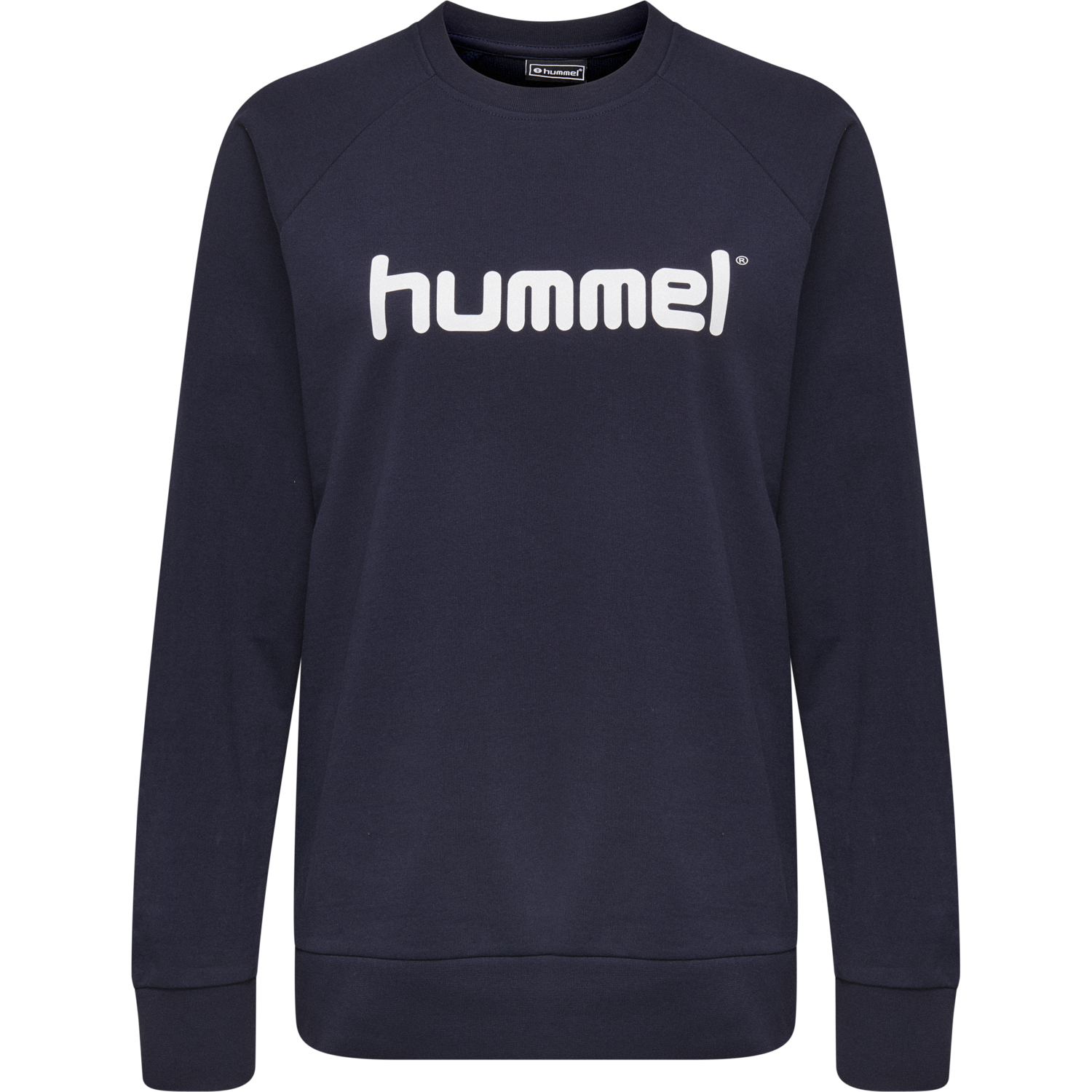HUMMEL GO COTTON LOGO SWEATSHIRT WOMAN, MARINE, packshot