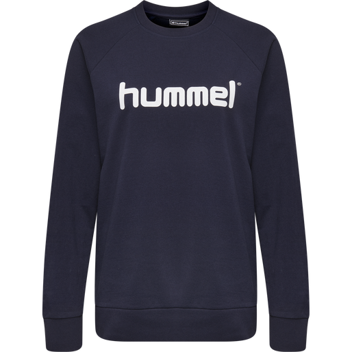 HMLGO COTTON LOGO SWEATSHIRT WOMAN, MARINE, packshot
