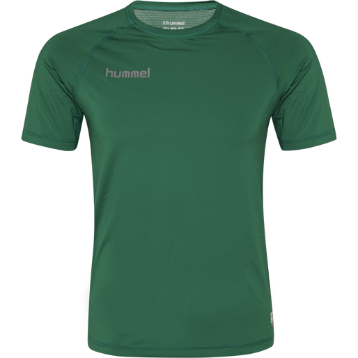 HUMMEL FIRST PERFORMANCE KIDS JERSEY S/S, EVERGREEN, packshot