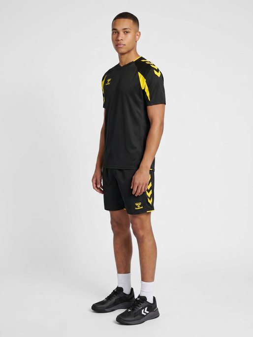 hmlCORE 2.0 JERSEY S/S, BLACK/BLAZING YELLOW, model