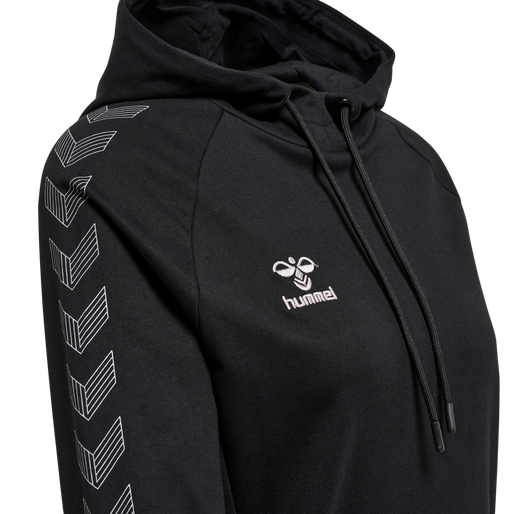 hmlMOVE GRID COTTON HOODIE WOMAN, BLACK, packshot
