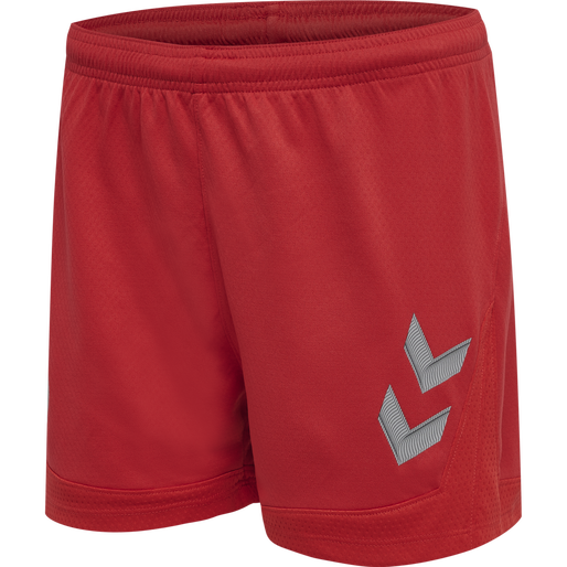 hmlLEAD WOMENS POLY SHORTS, TRUE RED, packshot