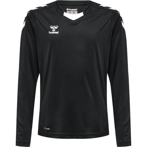 hmlCORE XK POLY JERSEY L/S KIDS, BLACK, packshot