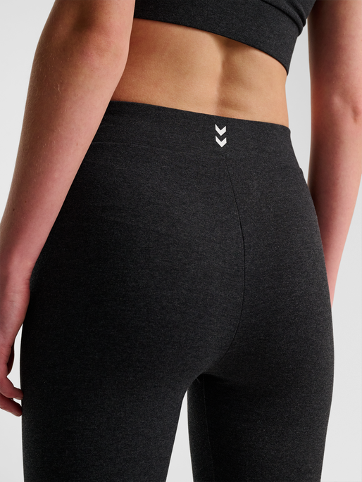 hmlPULSE LOGO MW TIGHTS, BLACK MELANGE, model