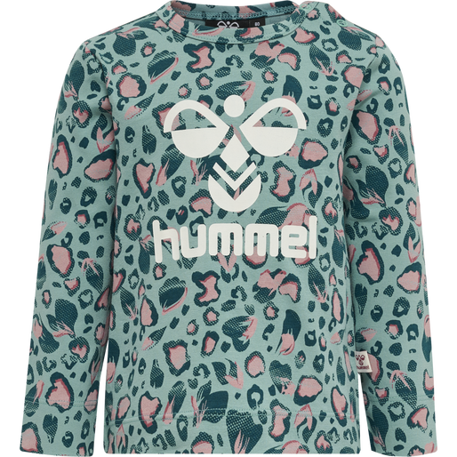 hmlSONJA T-SHIRT L/S, MINERAL BLUE, packshot