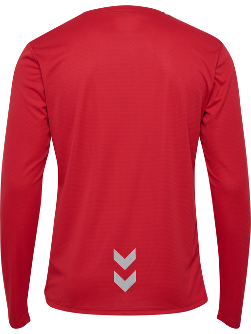 hmlRUN JERSEY L/S, TANGO RED, packshot