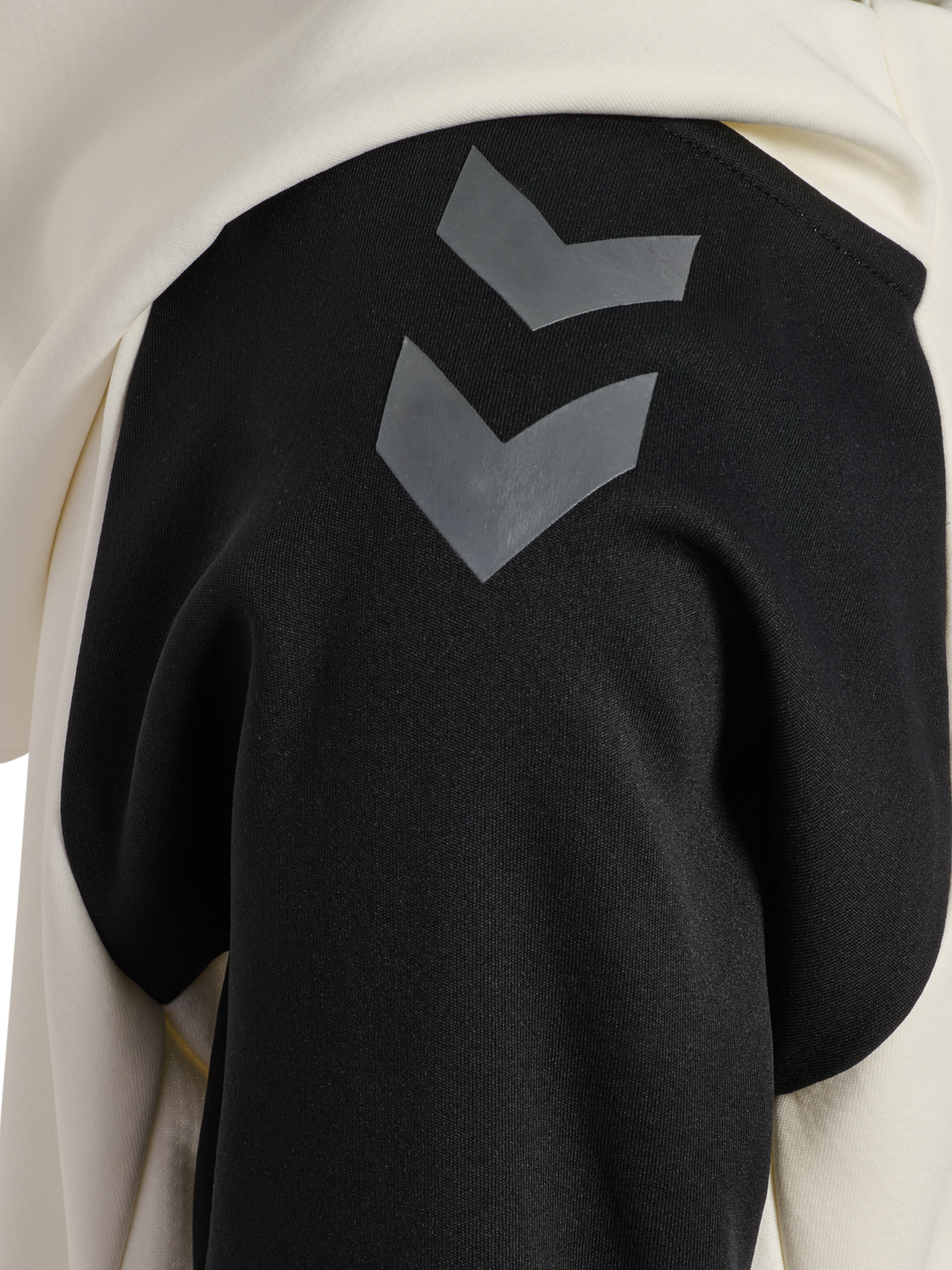 hmlCIMA 2.0 ZIP HOODIE KIDS, MARSHMALLOW/BLACK, packshot