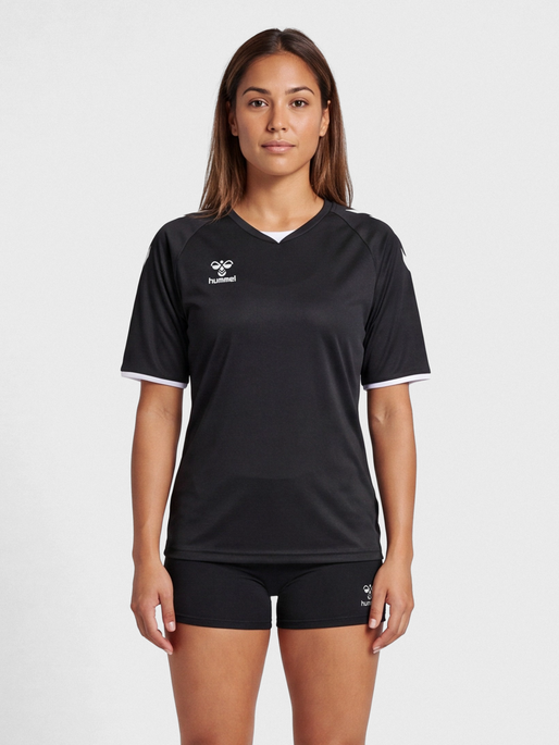 hmlCORE VOLLEY TEE WO, BLACK, model