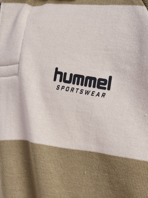 hmlJR LOOSE STRIPED POLO L/S, CORNSTALK hmlJR LOOSE STRIPED POLO L/S, CORNSTALK, packshot
