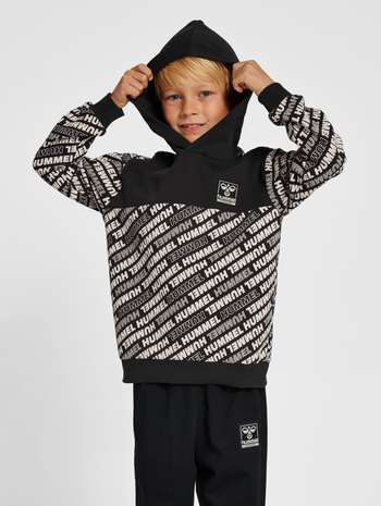 hmlCAMERON HOODIE, BLACK, model